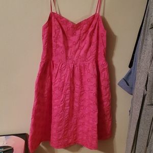 Hot Pink Lace fit and Flare dress